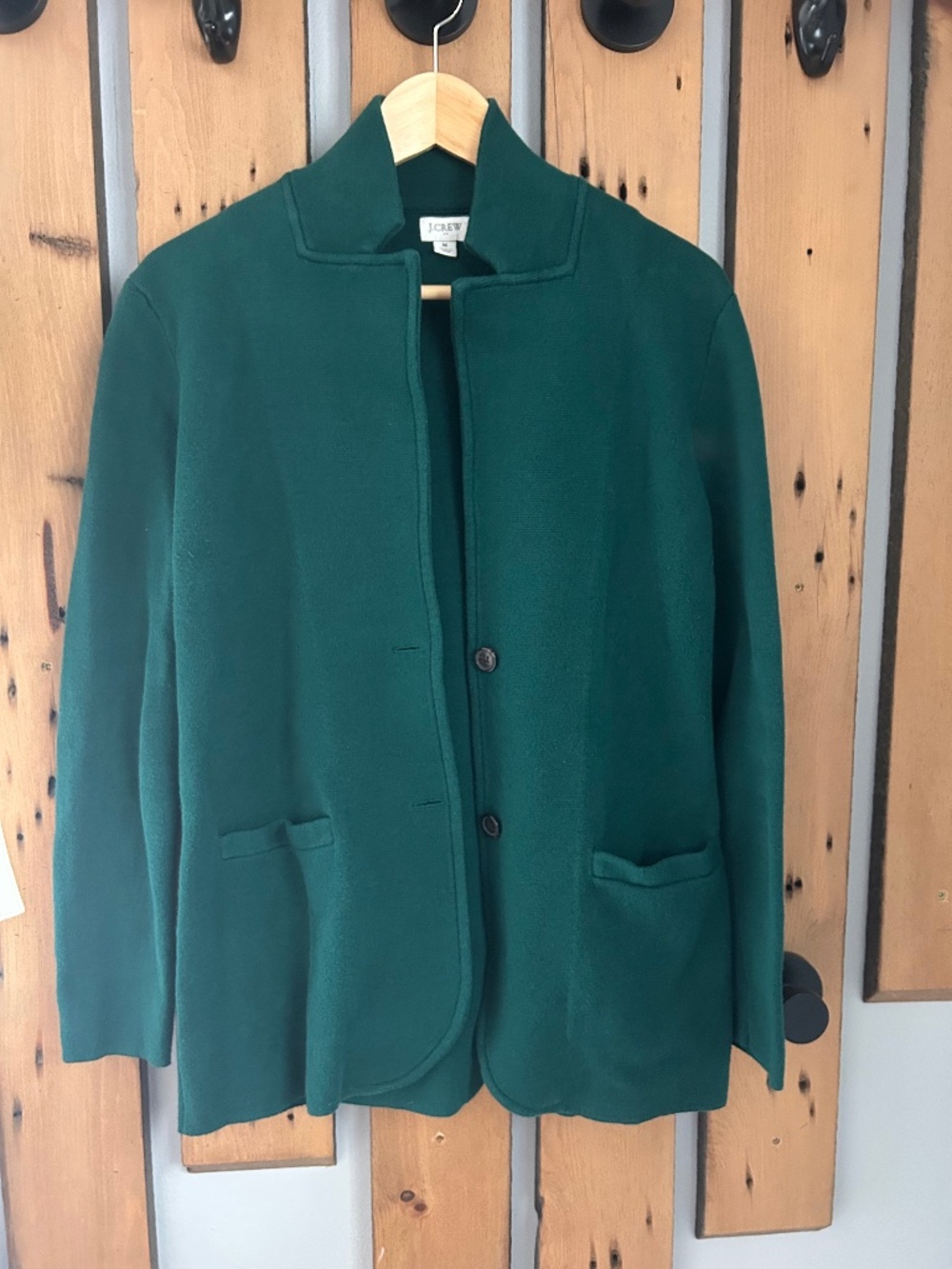 J Crew Emerald Green Sweater Coat
